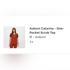 Figs Auburn Short Sleeve Scrub Top